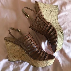 Franco Sarto Strappy Wedged Heels